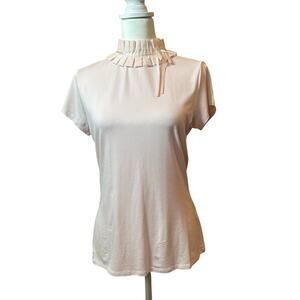 Ted Baker Nicohla Top Blush Pink Ribbon Neckline Sleeveless Size 3